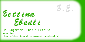 bettina ebedli business card